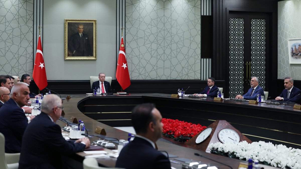 The presidential Cabinet meets under the chair of President Recep Tayyip Erdoğan, Ankara, Türkiye, July 29, 2026. (İHA Photo)