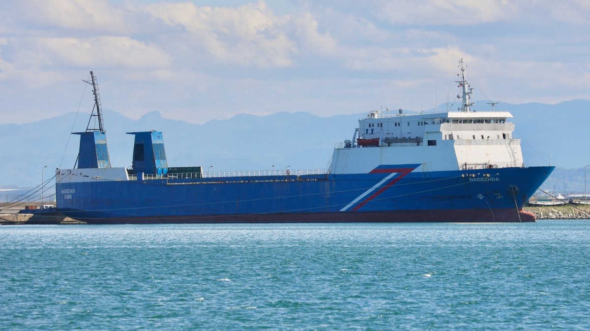 A view of the ro-ro cargo ship Nadezhda, Samsun, northern Türkiye, Oct. 22, 2022. (Reuters Photo)