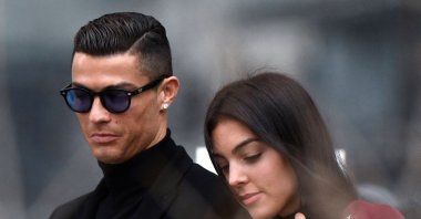 Cristiano Ronaldo (L) and Georgina Rodriguez are seen after a court hearing for tax evasion, Madrid, Spain, Jan. 22, 2019. (AFP Photo)