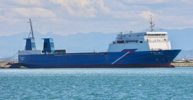 A view of the ro-ro cargo ship Nadezhda, Samsun, northern Türkiye, Oct. 22, 2022. (Reuters Photo)