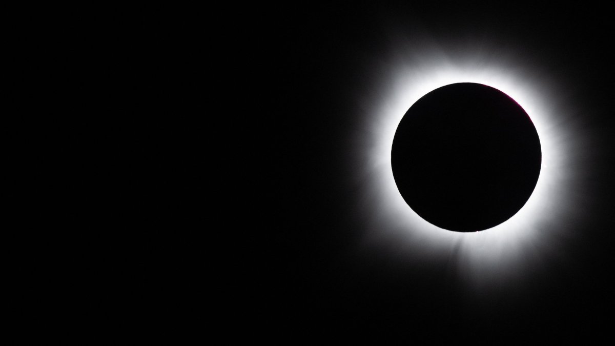 The moon fully passes over the sun's horizon during a total solar eclipse, Brady, Texas, U.S., April 8, 2024. (AFP Photo)