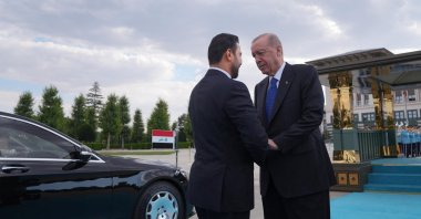 President Recep Tayyip Erdoğan welcomes Iraqi Prime Minister Ali al-Zaidi, Ankara, Türkiye, July 28, 2026. (Reuters Photo)