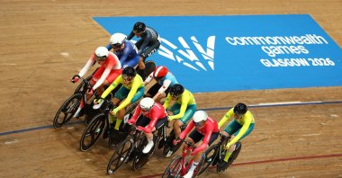 General view of the action during the 2026 Commonwealth Games Women's Elimination Race Final at Sir Chris Hoy Velodrome, Glasgow, Scotland, Aug. 2, 2026. (Reuters Photo)