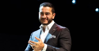 Democratic Senate candidate from Michigan Abdul El-Sayed speaks to his supporters at his primary election night watch party in Detroit, Michigan, U.S., Aug. 5, 2026. (EPA Photo)