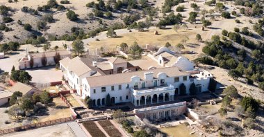 A drone view shows Zorro Ranch, a property formerly owned by Jeffrey Epstein, near Stanley, New Mexico, U.S. March 8, 2026. (Reuters Photo)