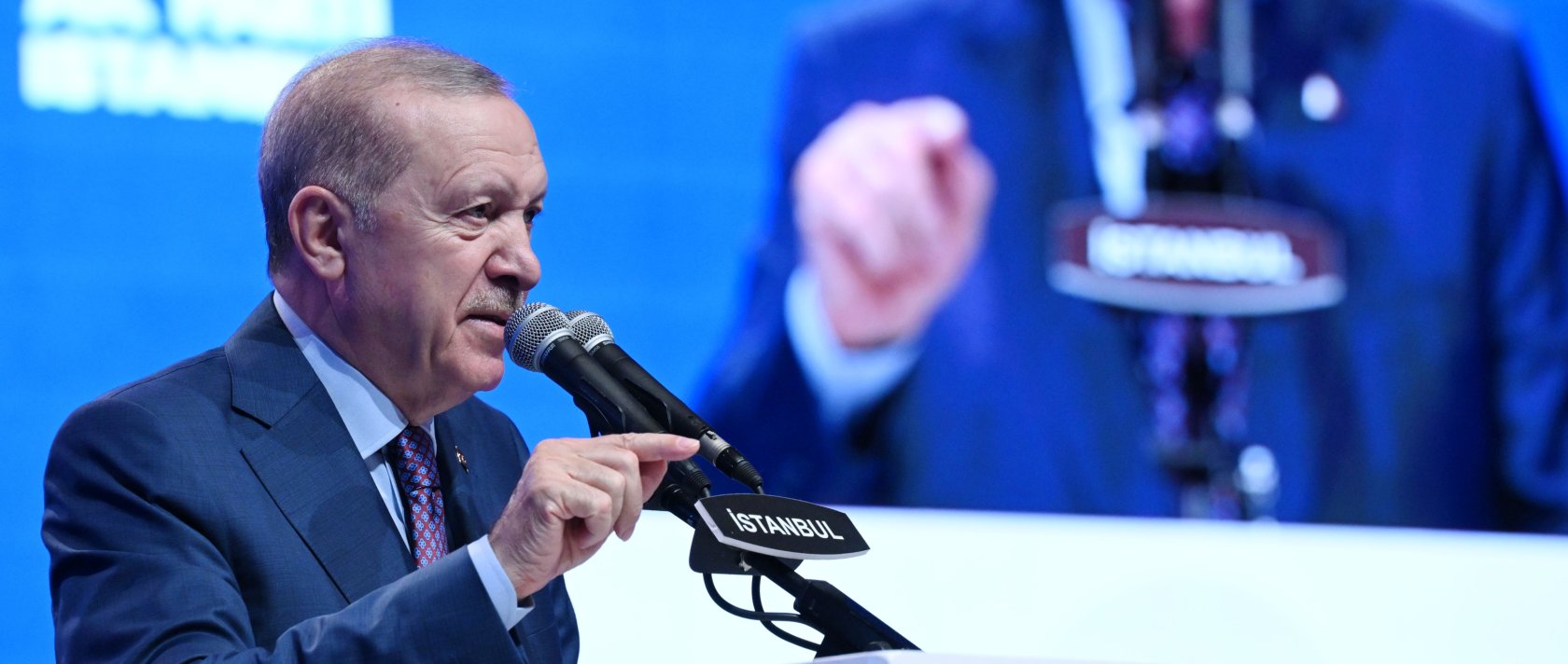 President Recep Tayyip Erdoğan speaks at an AK Party meeting in Istanbul, Aug. 1, 2026. (AA Photo)