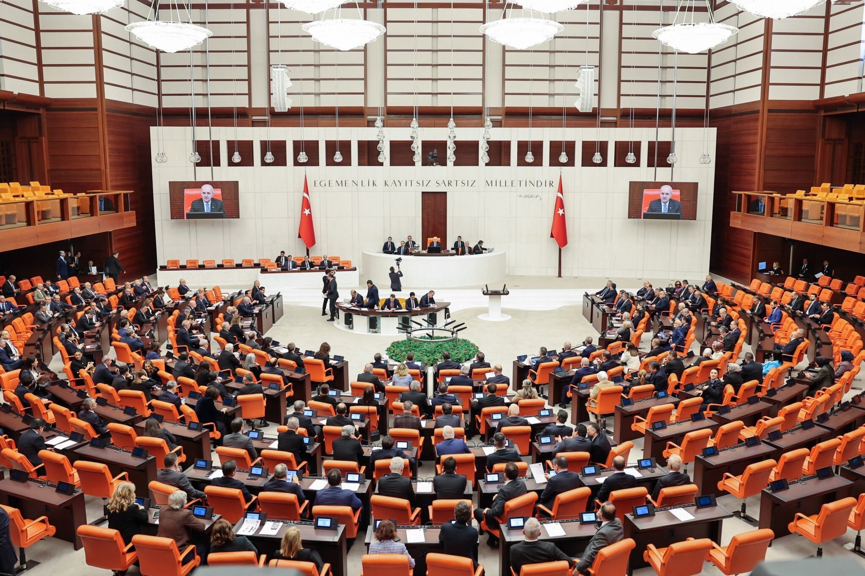 Lawmakers attend a General Assembly session at the Turkish Parliament, in Ankara, Türkiye, Aug. 6, 2026. (DHA Photo)
