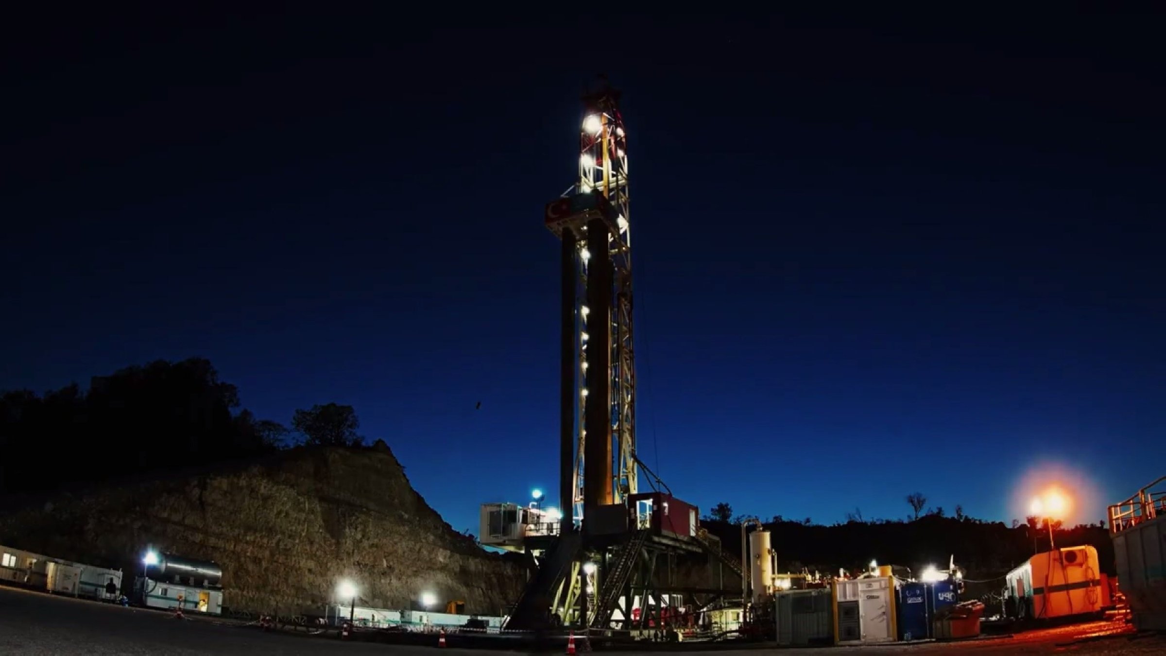A drilling rig is seen in the oil field in Şırnak, southeastern Türkiye, July 29, 2026. (IHA Photo)