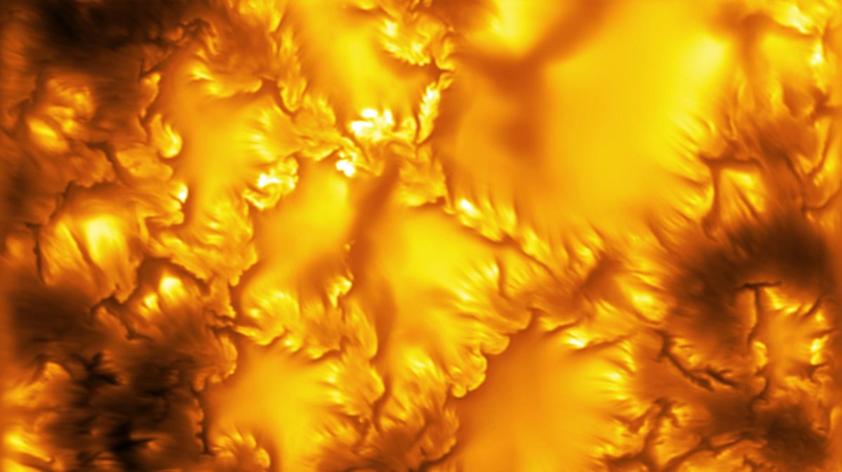 This undated image provided by the NSF National Solar Observatory shows the sun's surface. (AP Photo)