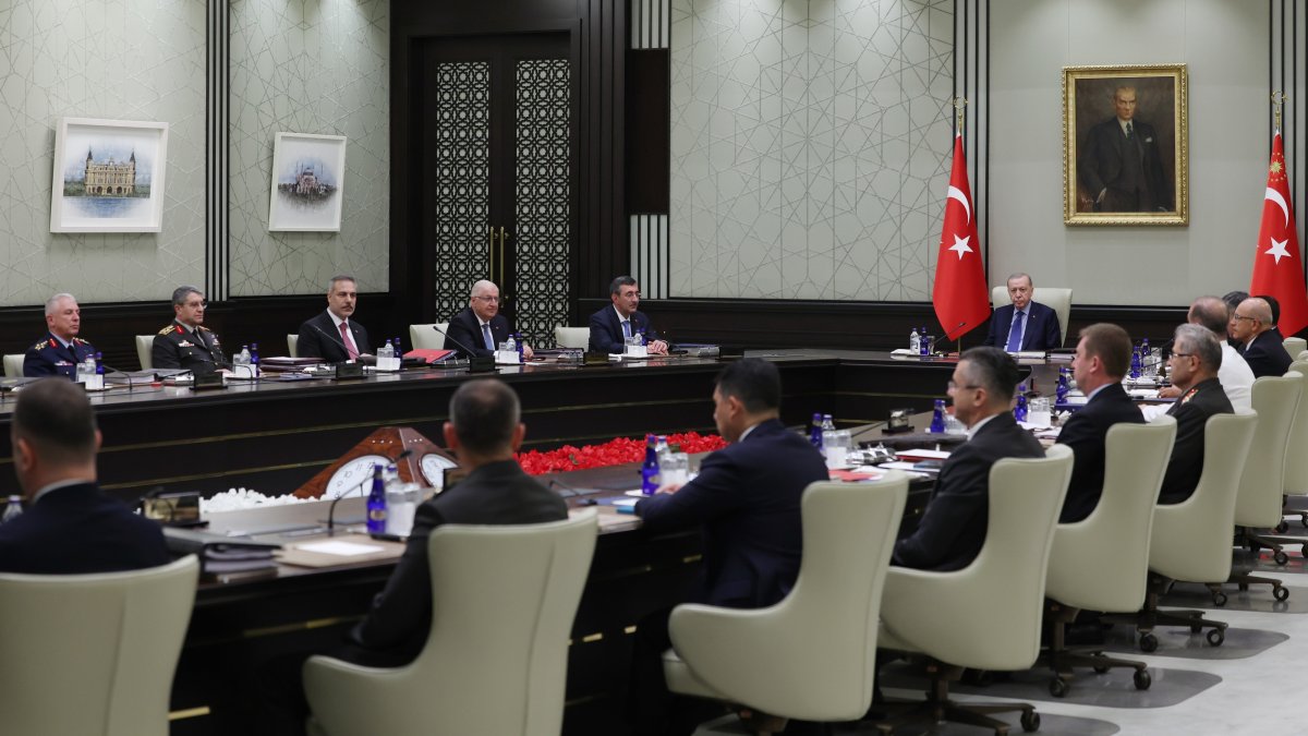 President Recep Tayyip Erdoğan chairs a National Security Council meeting in Ankara, Aug. 6, 2026. (AA Photo)