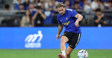 Chelsea’s Mykhailo Mudryk attends a training session ahead of their football match against Juventus at Kai Tak Stadium, Hong Kong, Aug. 4, 2026. (AFP Photo)