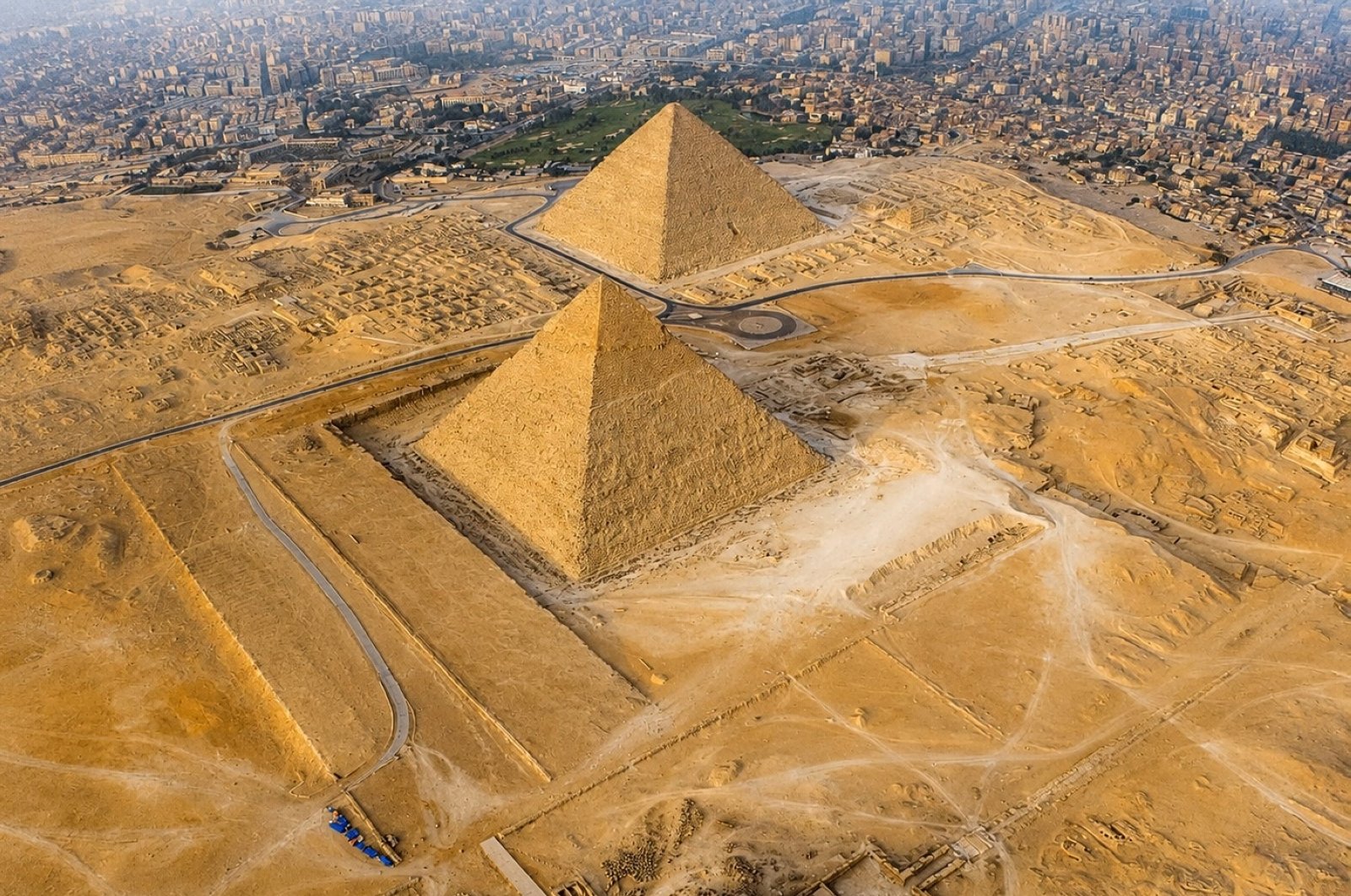 Rare photos reveal forbidden summits of Egypt's Giza pyramids
