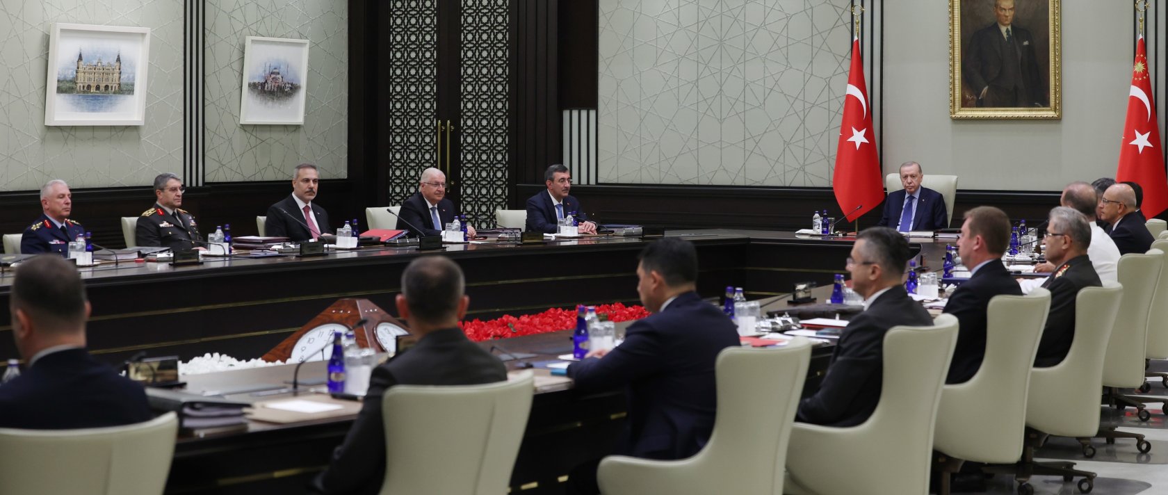 President Recep Tayyip Erdoğan chairs a National Security Council meeting in Ankara, Aug. 6, 2026. (AA Photo)