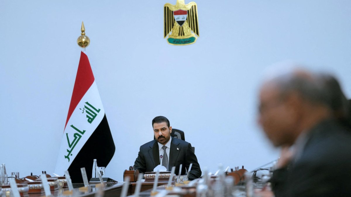 The Ministerial Council for National Security meets for an emergency meeting, chaired by Iraqi Prime Minister and Commander-in-Chief of the Armed Forces, Ali Faleh Al-Zaidi, Baghdad, Iraq, July 29, 2026. (Handout via Reuters)