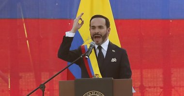 The president of Colombia, Abelardo de la Espriella, delivers a speech, Cali, Colombia, Aug. 7, 2026. (EPA Photo)