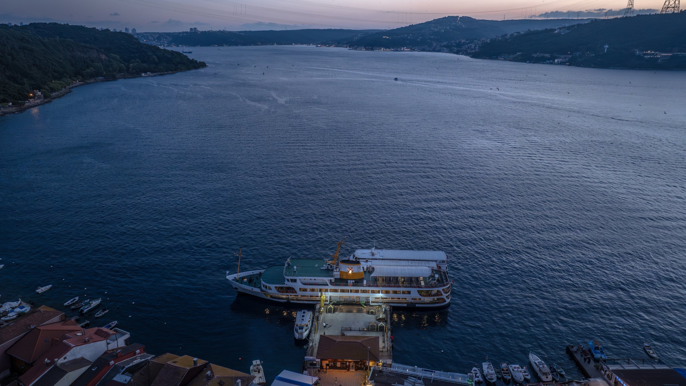 An aerial view of the Bosporus, the main gateway to the Black Sea, Istanbul, Türkiye, July 18, 2026. (AA Photo)