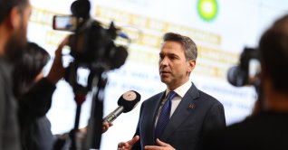 Energy and Natural Resources Minister Alparslan Bayraktar gives an interview, Ankara, Türkiye, July 28, 2026. (AA Photo)