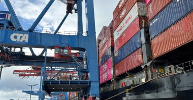 A general view shows the containers at the port, Hamburg, Germany, July 29, 2025. (Reuters Photo)