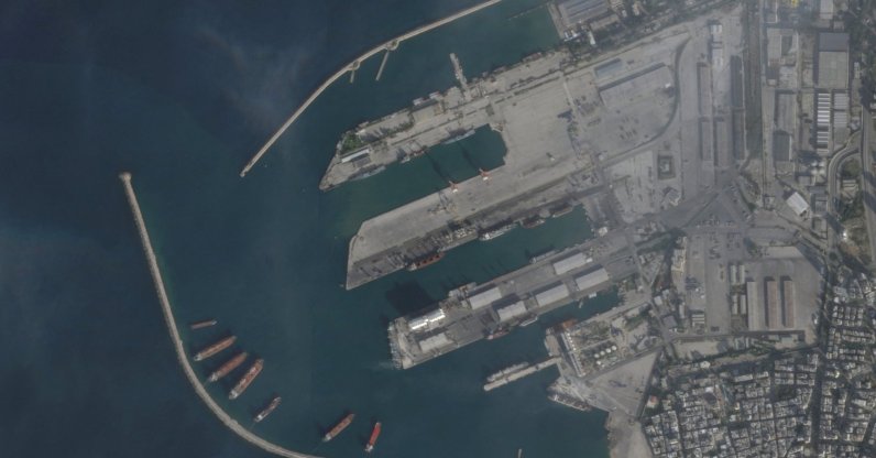 This file photo shows a satellite image of a Russian naval facility in Tartous, Syria, Dec. 6, 2024. (Reuters Photo)