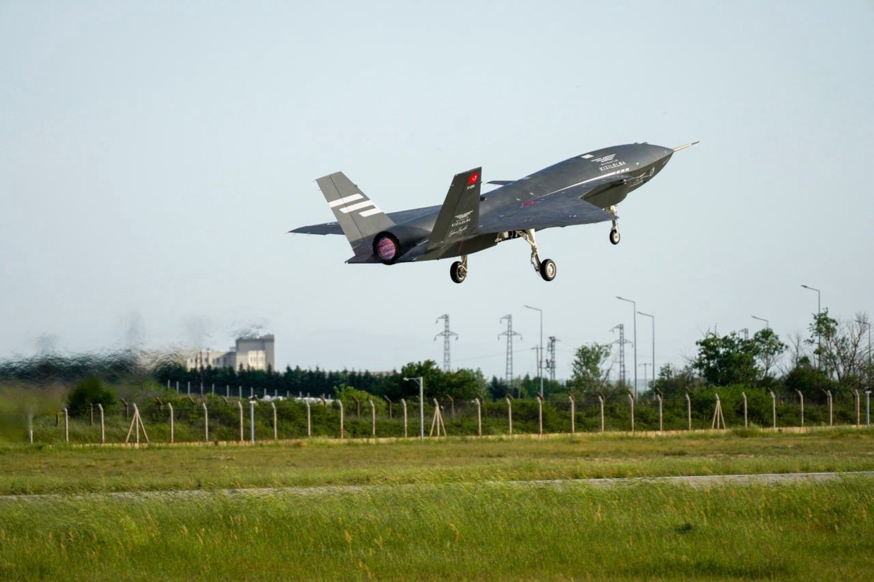Kızılelma unmanned combat jet, developed by Turkish defense giant, Baykar, is seen in this photo released on July, 15, 2026. (AA Photo)