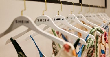 Clothes from fast-fashion brand Shein hang at their office in Sao Paulo, Brazil, Dec. 15, 2025. (Reuters Photo)