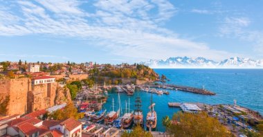 An aerial view of Antalya Old Town, or Kaleiçi, is seen in this photo from Sept. 4, 2025. (Shutterstock Photo)
