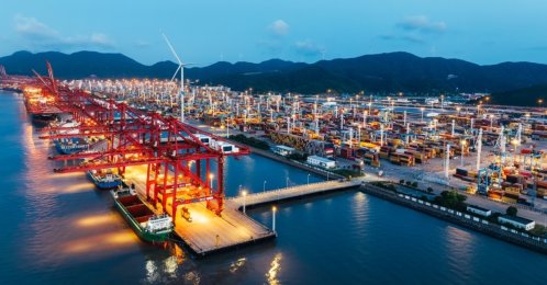 An aerial view of Ningbo-Zhoushan Port, east China, July 9, 2024. (Shutterstock Photo)