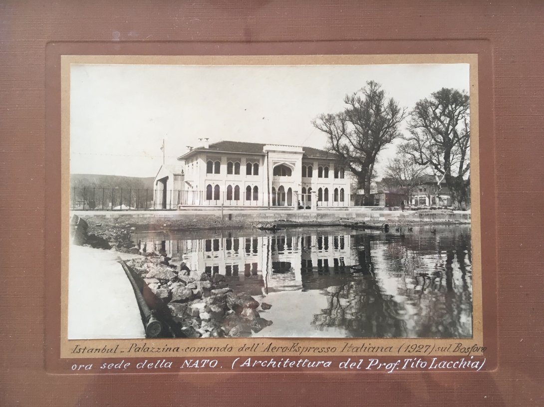 The seaplane base designed by architect Tito Lacchia, Büyükdere, Istanbul, Türkiye, 1926-27. (Courtesy of Tito Lacchia’s Family Private Collection)