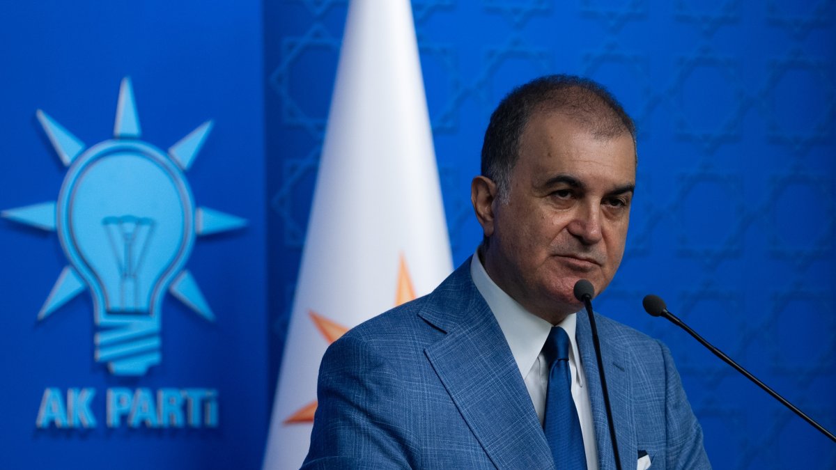 AK Party spokesperson Ömer Çelik speaks at a news conference, Ankara, Türkiye, Aug. 5, 2026. (AA Photo)