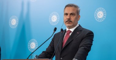 Foreign Minister Hakan Fidan attends a news conference, Ankara, Türkiye, August 6, 2026. (DHA Photo)