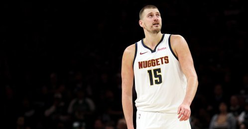 Denver Nuggets center Nikola Jokic looks on during the second half of Game 6 of a first-round NBA basketball playoff series against the Minnesota Timberwolves, Minneapolis, U.S., April 30, 2026. (AP Photo)