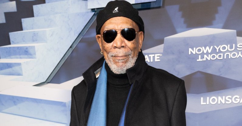 Morgan Freeman appears at the world premiere of "Now You See Me: Now You Don't," New York, U.S., Nov. 10, 2025. (AP Photo)