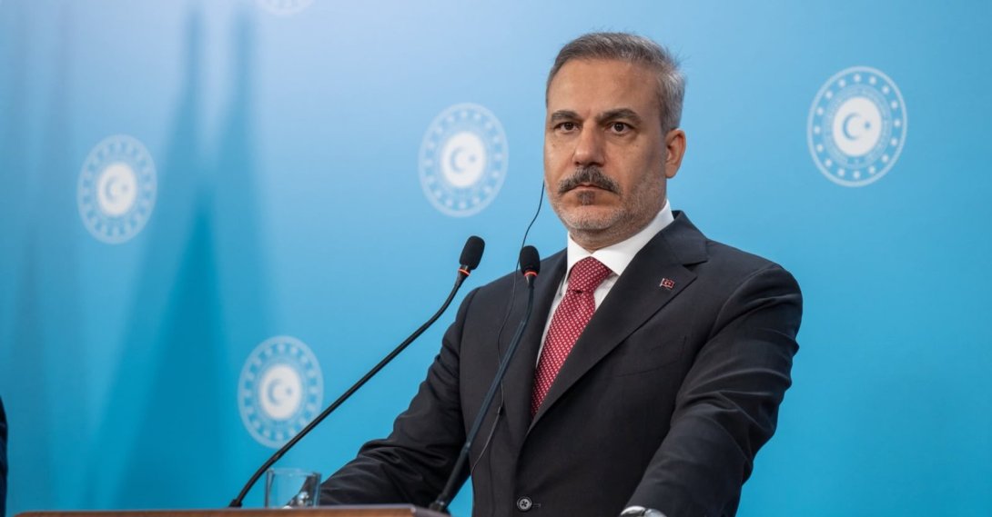 Foreign Minister Hakan Fidan attends a news conference, Ankara, Türkiye, August 6, 2026. (DHA Photo)