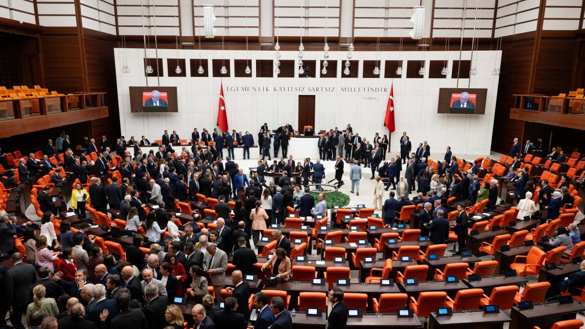 Lawmakers gather in Parliament to discuss a bill on Türkiye’s terror-free Türkiye initiative, Ankara, Türkiye, Aug. 10, 2026. (AA Photo)