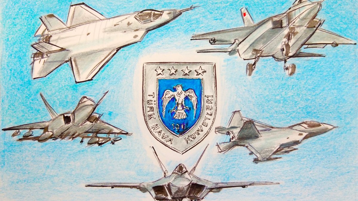 "Türkiye is modernizing its air power through a patient, planned, and careful policy in the face of evolving security and defense threats." (Illustration by Erhan Yalvaç)