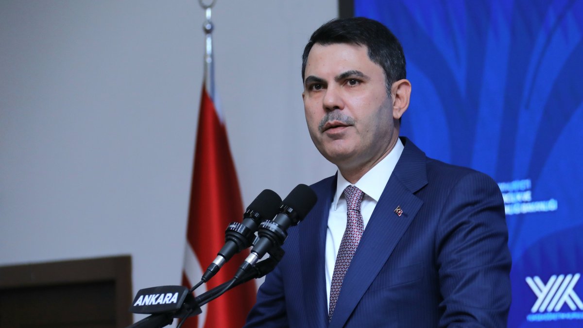 Environment, Urbanization and Climate Change Minister Murat Kurum speaks at the “Science Diplomacy on the Road to COP31: Academy Launch” program, Ankara, Türkiye, Aug. 4, 2026. (DHA Photo)