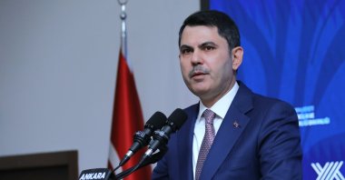 Environment, Urbanization and Climate Change Minister Murat Kurum speaks at the “Science Diplomacy on the Road to COP31: Academy Launch” program, Ankara, Türkiye, Aug. 4, 2026. (DHA Photo)