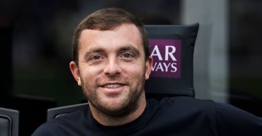 Fabrizio Romano, Italian sports journalist, smiles prior to the Serie A football match between FC Internazionale and Hellas Verona FC, Stadio Giuseppe Meazza, Milan, Italy, May 17, 2026. (Getty Images Photo)