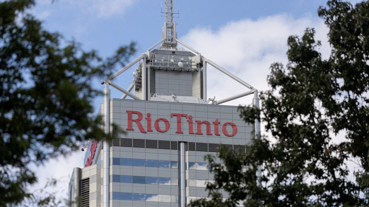 A view shows the Rio Tinto logo, Perth, Australia, April 19, 2025. (Reuters Photo)