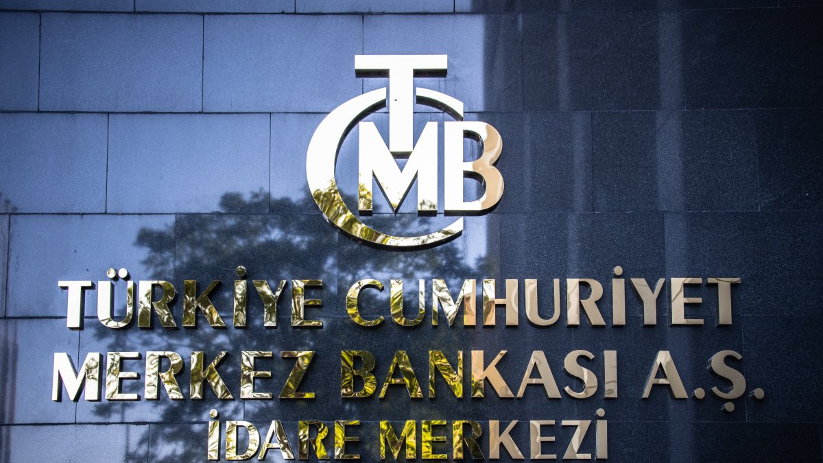 The entrance sign of the building housing the Turkish central bank, Ankara, Türkiye, Sept. 24, 2022. (Reuters Photo)
