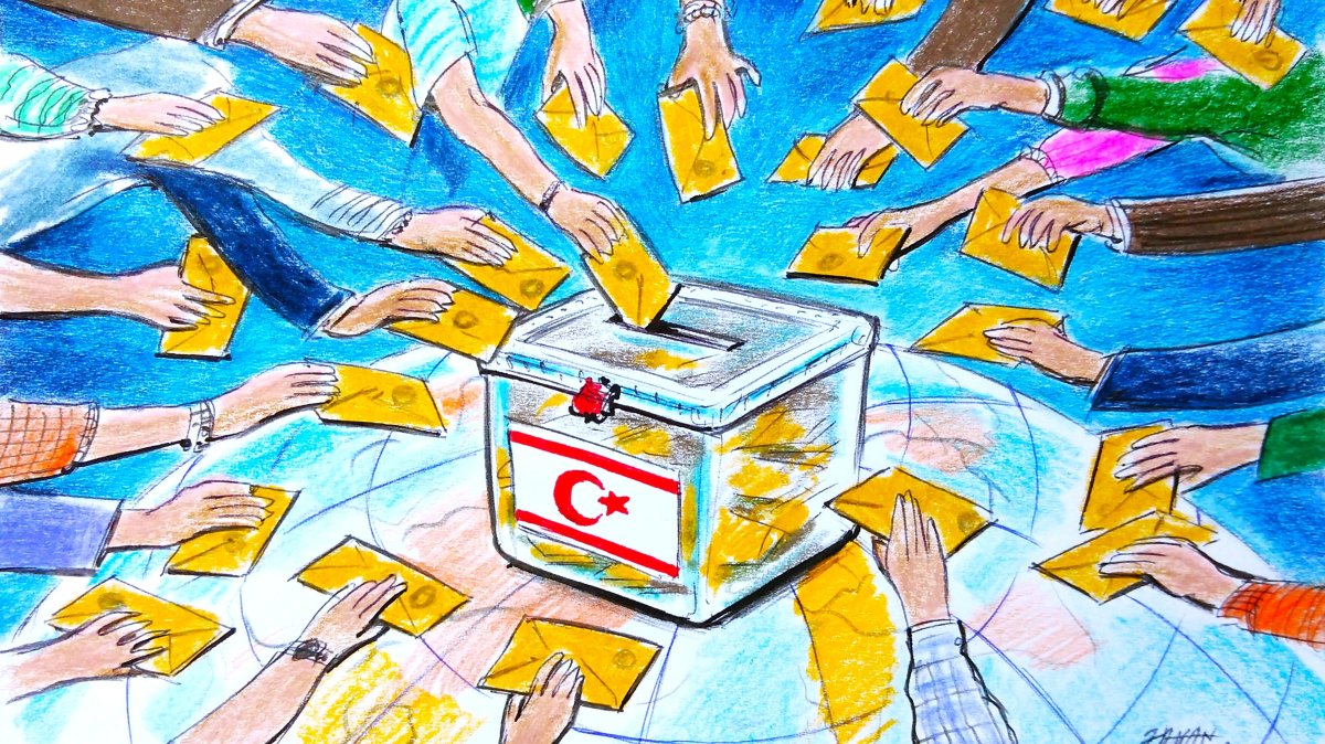 "Hundreds of thousands of Turkish Cypriots abroad who fought for their independence back then had no vote in a decision shaping their homeland's future, and few were even consulted." (Illustration by Erhan Yalvaç)