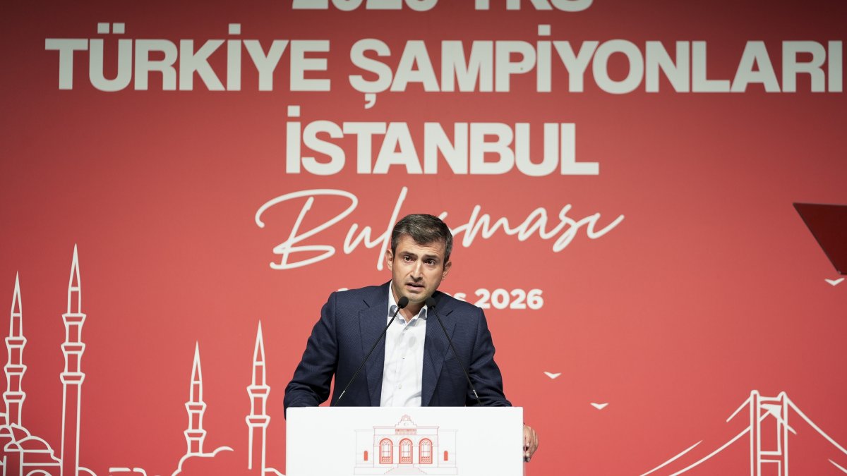 Selçuk Bayraktar, the chairperson of Baykar’s Board of Directors and its CTO, speaks at an event, Istanbul, Türkiye, Aug. 1, 2026. (AA Photo)