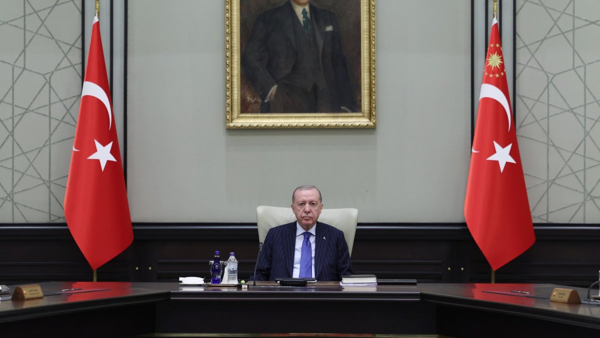 President Recep Tayyip Erdoğan chairs a Cabinet meeting at the Presidential Complex, Ankara, Türkiye, June 15, 2026. (AA Photo)