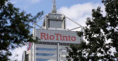 A view shows the Rio Tinto logo, Perth, Australia, April 19, 2025. (Reuters Photo)