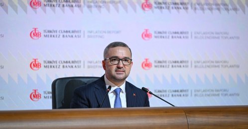 Central Bank of the Republic of Türkiye (CBRT) Governor Fatih Karahan speaks during the bank's inflation briefing, Istanbul, Türkiye, Aug. 13, 2026. (AA Photo)