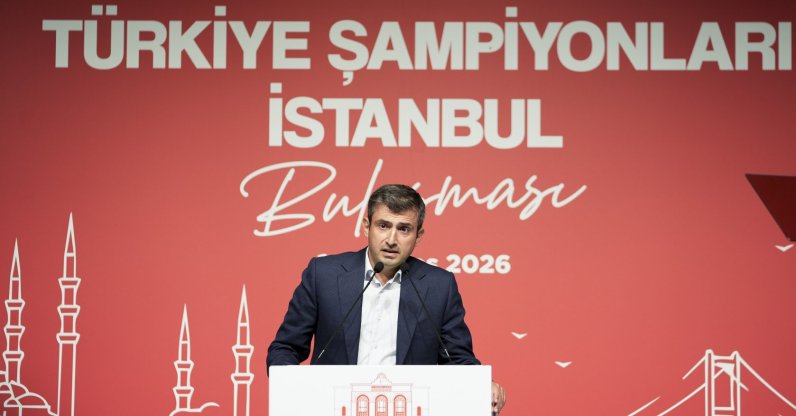 Selçuk Bayraktar, the chairperson of Baykar’s Board of Directors and its CTO, speaks at an event, Istanbul, Türkiye, Aug. 1, 2026. (AA Photo)