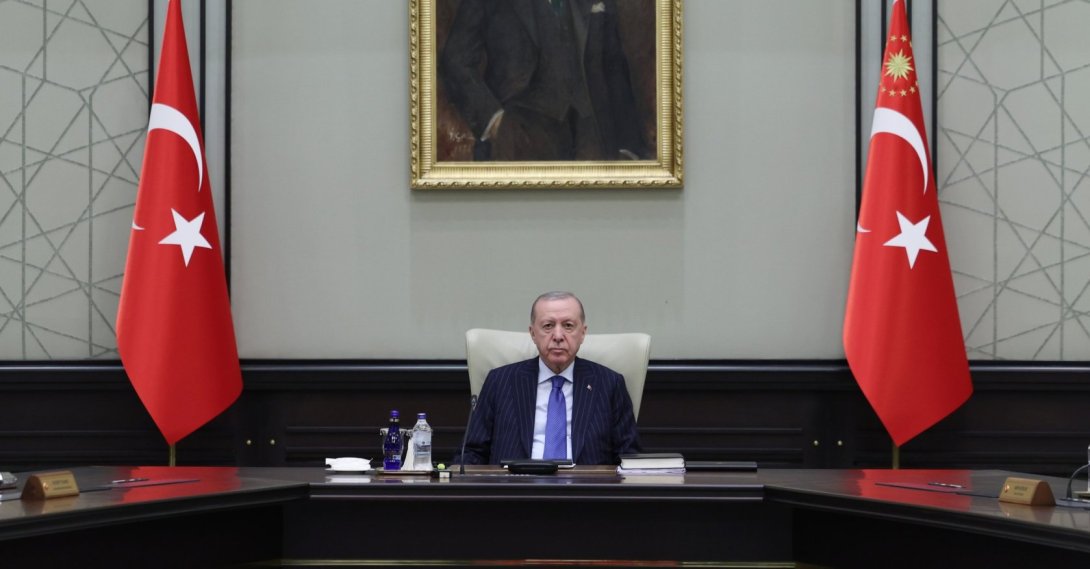 President Recep Tayyip Erdoğan chairs a Cabinet meeting at the Presidential Complex, Ankara, Türkiye, June 15, 2026. (AA Photo)