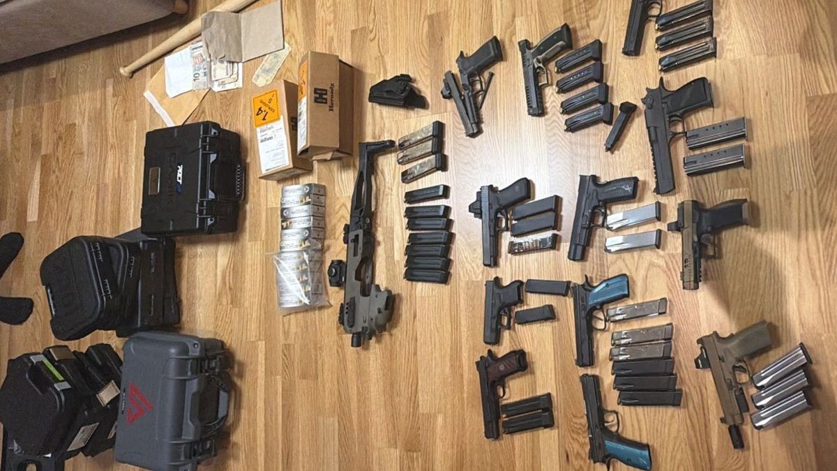 Several items are pictured during a police operation targeting the Alihan Kuriş network in Ankara, Türkiye, Aug. 13, 2026. (AA Photo)