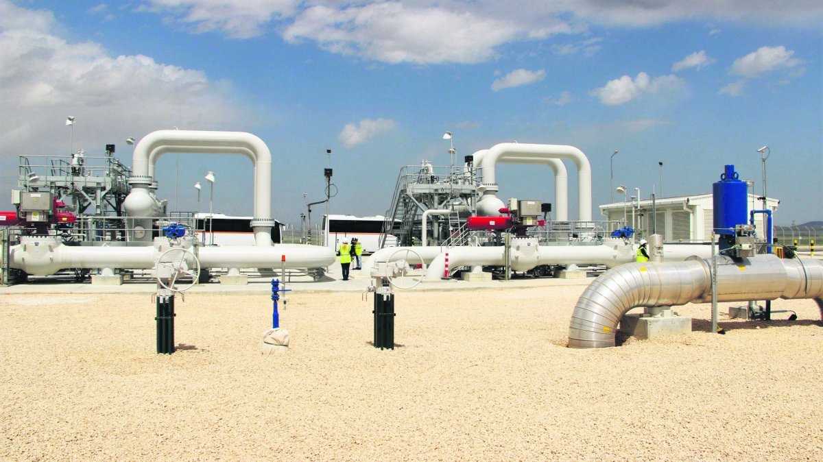 Gas valves of the Trans-Anatolian Natural Gas Pipeline (TANAP), which carries Azerbaijan's gas to Türkiye and further on to Europe, are seen in Eskişehir province, central Türkiye, April 18, 2018. (IHA Photo).