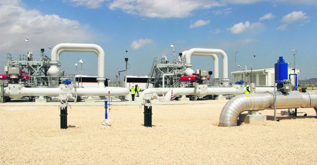 Gas valves of the Trans-Anatolian Natural Gas Pipeline (TANAP), which carries Azerbaijan's gas to Türkiye and further on to Europe, are seen in Eskişehir province, central Türkiye, April 18, 2018. (IHA Photo).